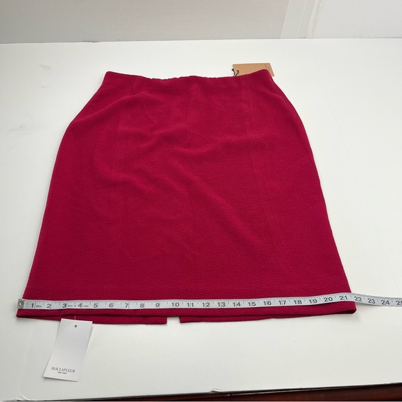 MM‎ Lafleur The Dorchester 1.0 Staccato Hibiscus Pink Skirt Women 14 Zipper NEW - Picture 11 of 12